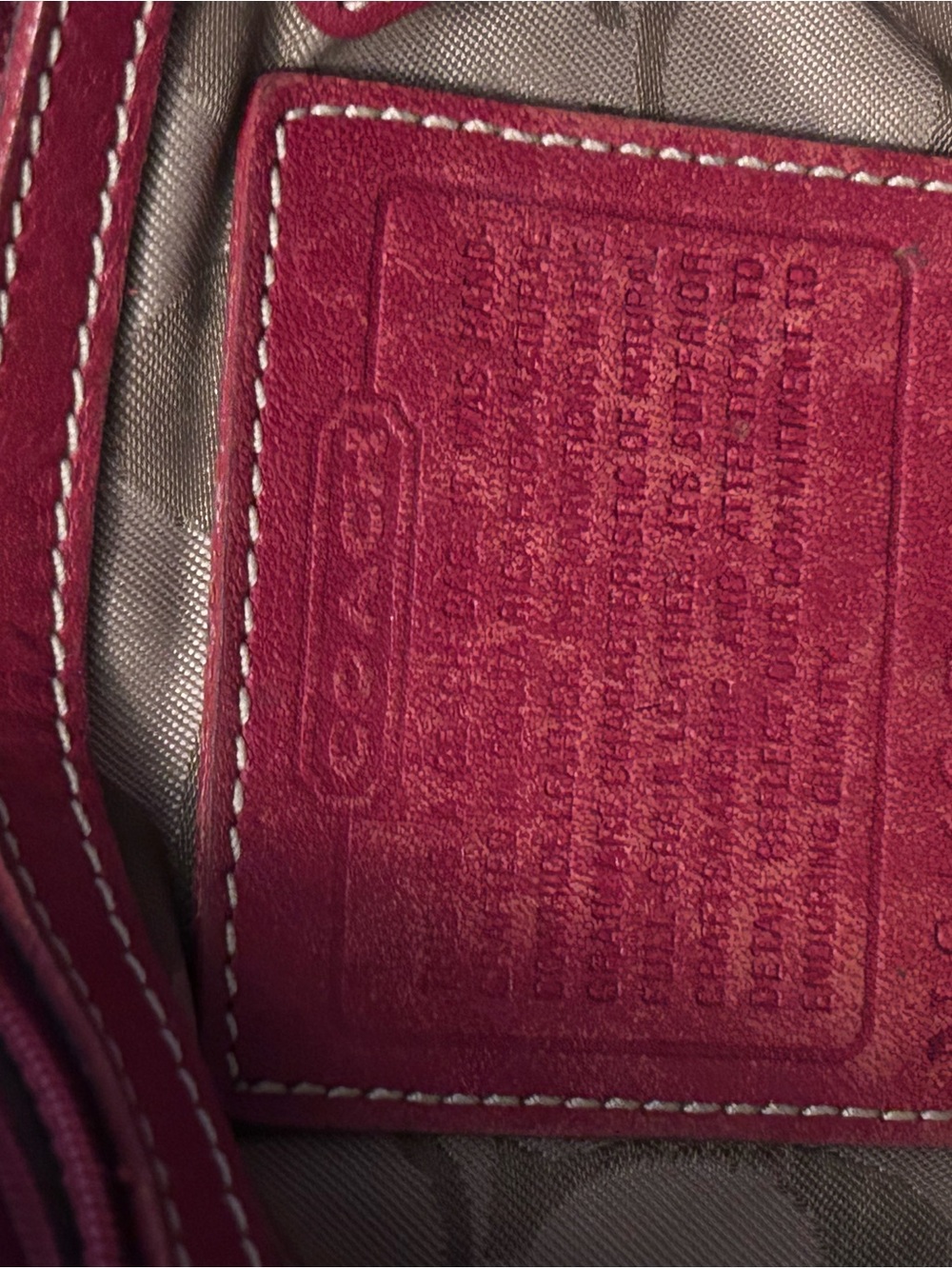 Coach Raspberry Pink Suede Shoulder Bag